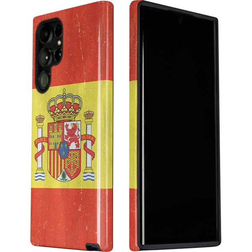 Spain Flag Distressed Galaxy S22 Ultra Pro Case
